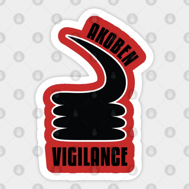 Akoben | Adinkra Symbol | African | African American | Black Lives Sticker by UrbanLifeApparel